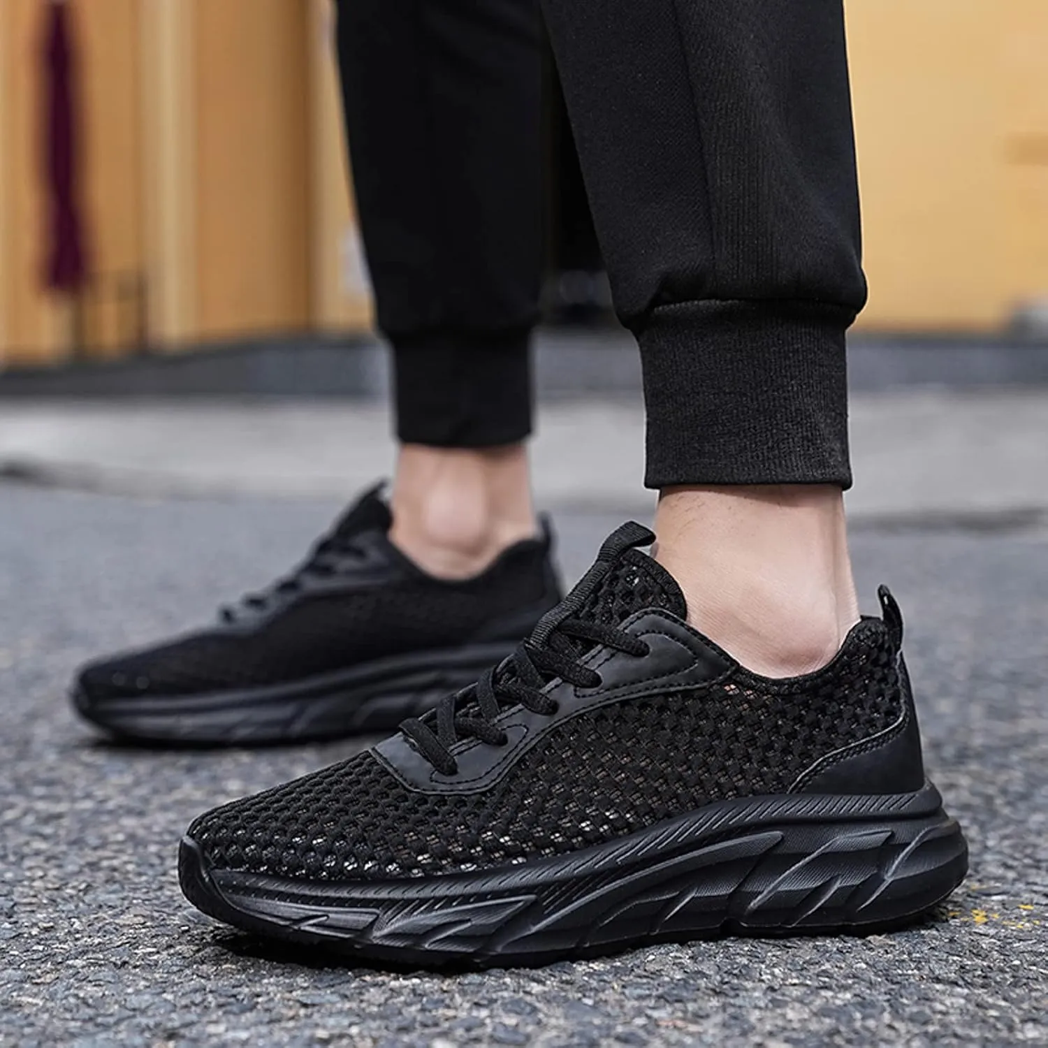 Men's Arch Support Workout Shoes Lightweight Sport Gym Jogging Walking Sneaker Men's Comfortable Diabetic Shoes