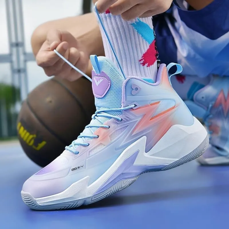 Men's Basketball Shoes are Breathable Lightweight Comfortable Non Slip Lace Up Sports Training Boots