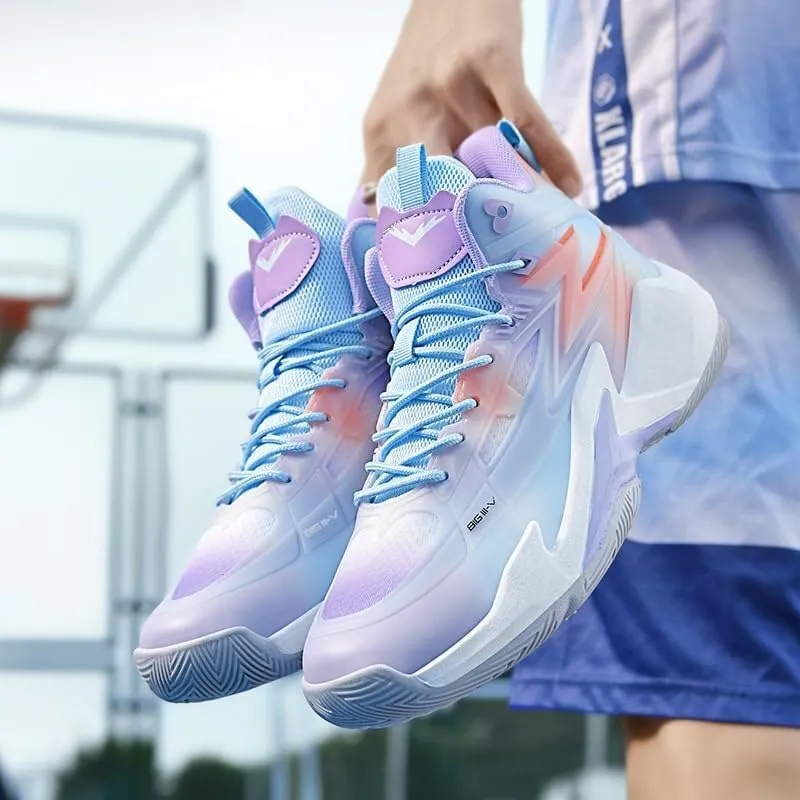Men's Basketball Shoes are Breathable Lightweight Comfortable Non Slip Lace Up Sports Training Boots