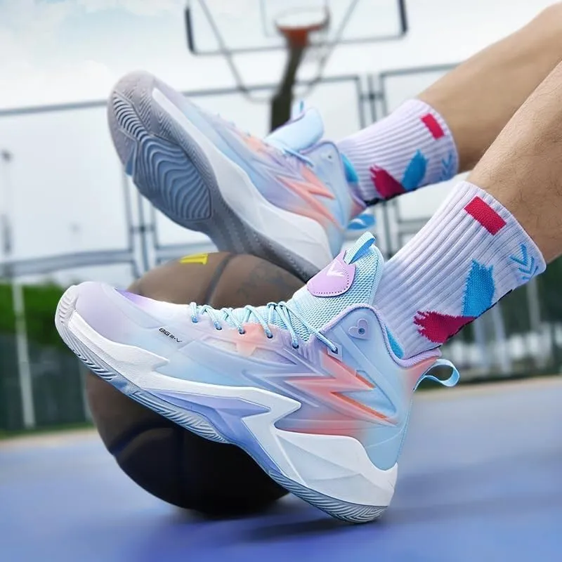 Men's Basketball Shoes are Breathable Lightweight Comfortable Non Slip Lace Up Sports Training Boots