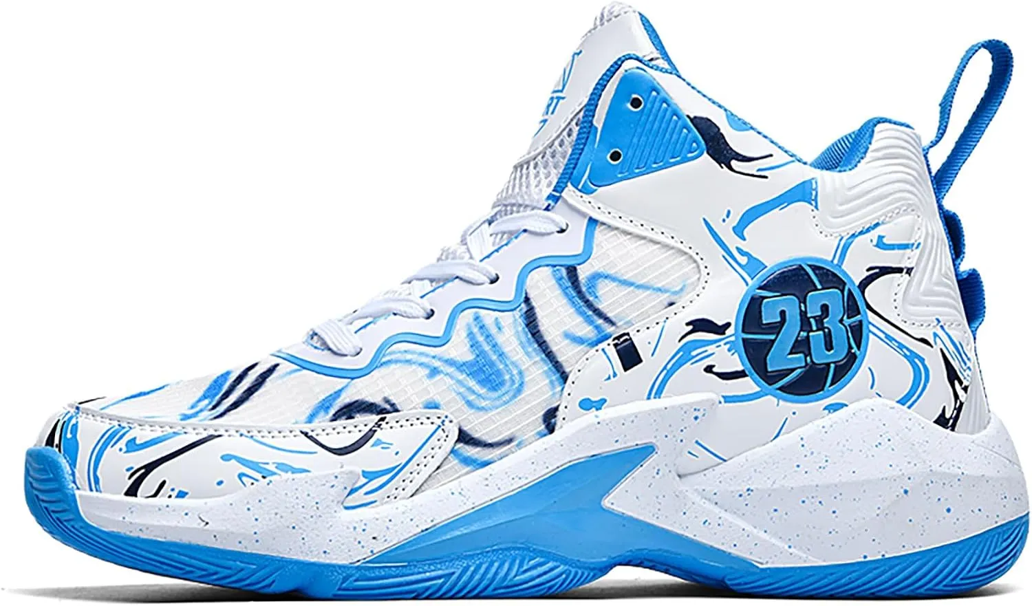 Men's Basketball Shoes No-Slip Breathable Outdoor Shoes for Women Fashion Graffiti Training Shoes