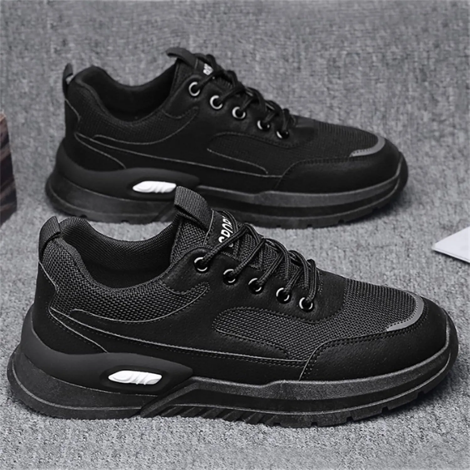 Mens Breathable Lace Up Running Shoes Portable Non Slip Fitness Workout Shoe Athletic Fashion Sneakers for Men