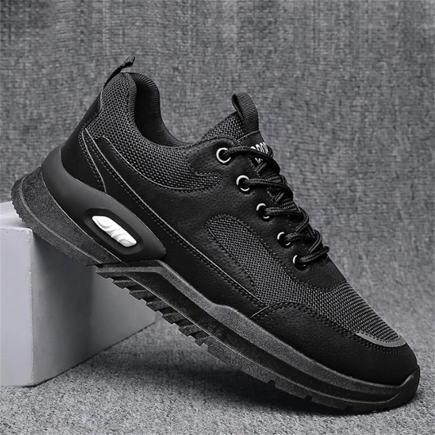 Mens Breathable Lace Up Running Shoes Portable Non Slip Fitness Workout Shoe Athletic Fashion Sneakers for Men