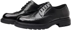 Men's Classic Oxford Dress Shoes Genuine Leather Sole Formal Business Attire Wedding Party Shoes with Cushioned Insole