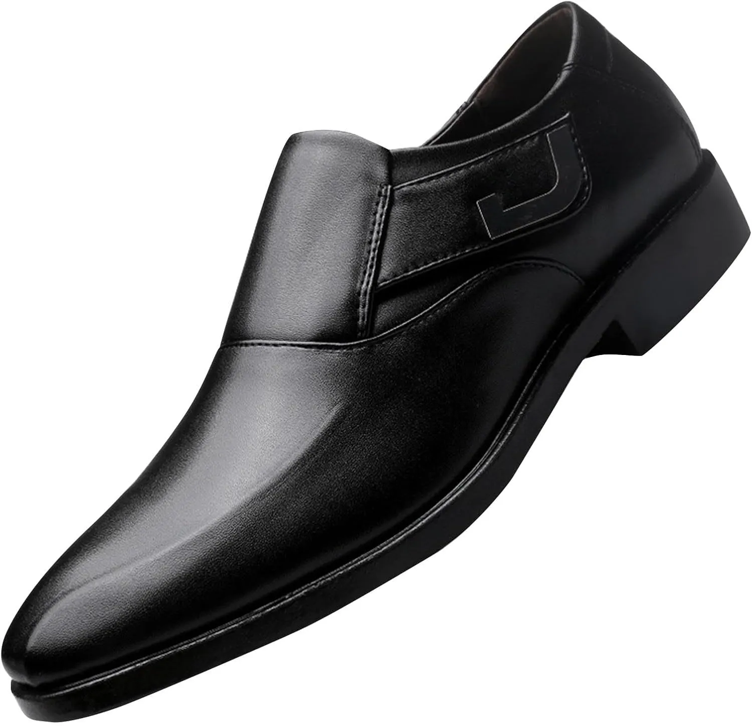 Men's Dress Loafer Shoes Monk Strap Slip On Loafers Black Shoe Casual Work Business Wedding Party Dressy Footwear