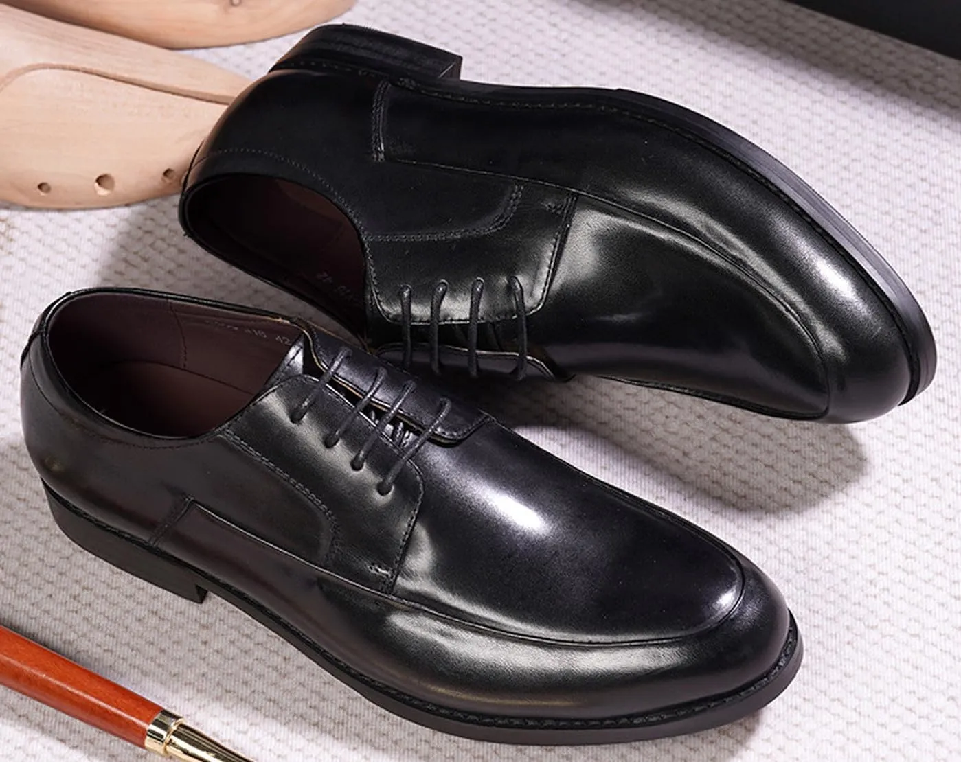 Mens Dress Shoes Formal Derby Shoes Genunie Leather Whole Cut Suit Shoes Men's Fashion Prom Wedding Business Causal Oxfords Comfortable Tuxedo Shoes for Men