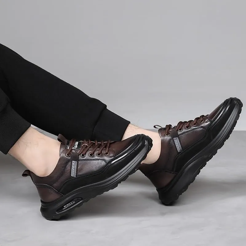 Men's Dress Sneakers Oxfords Casual Dress Lace-Up Lightweight Walking Shoes Comfortable for Work Office Dress Outdoor