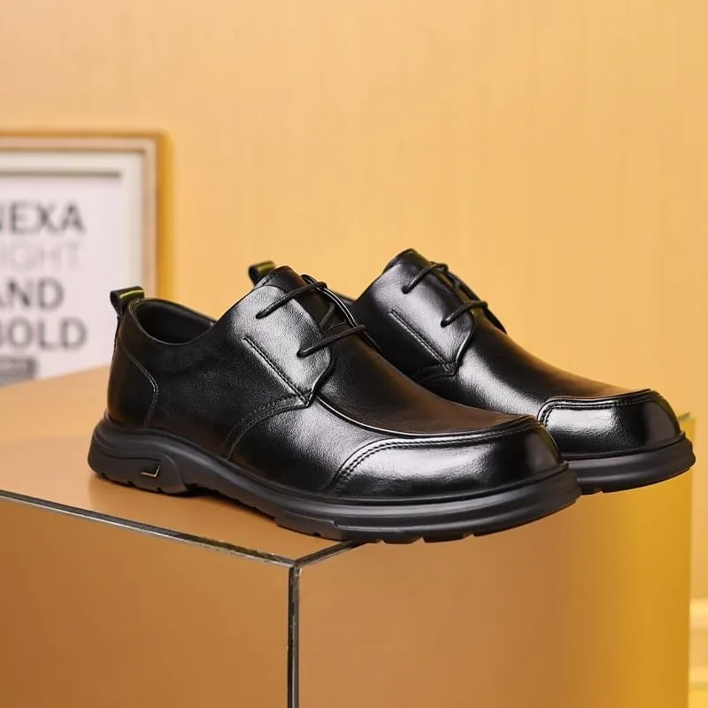 Men's Fashion Wingtip Derby Shoes - Formal Business Dress Oxfords Wedding Prom Party Footwear with Slip-Resistant Rubber Sole