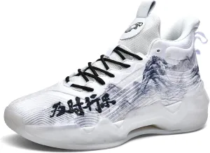 Men's High-Top Basketball Sneakers - Lightweight Athletic Sneakers for Streetball Volleyball & Fitness Training Breathable Non-Slip Sport Shoe for Men Women