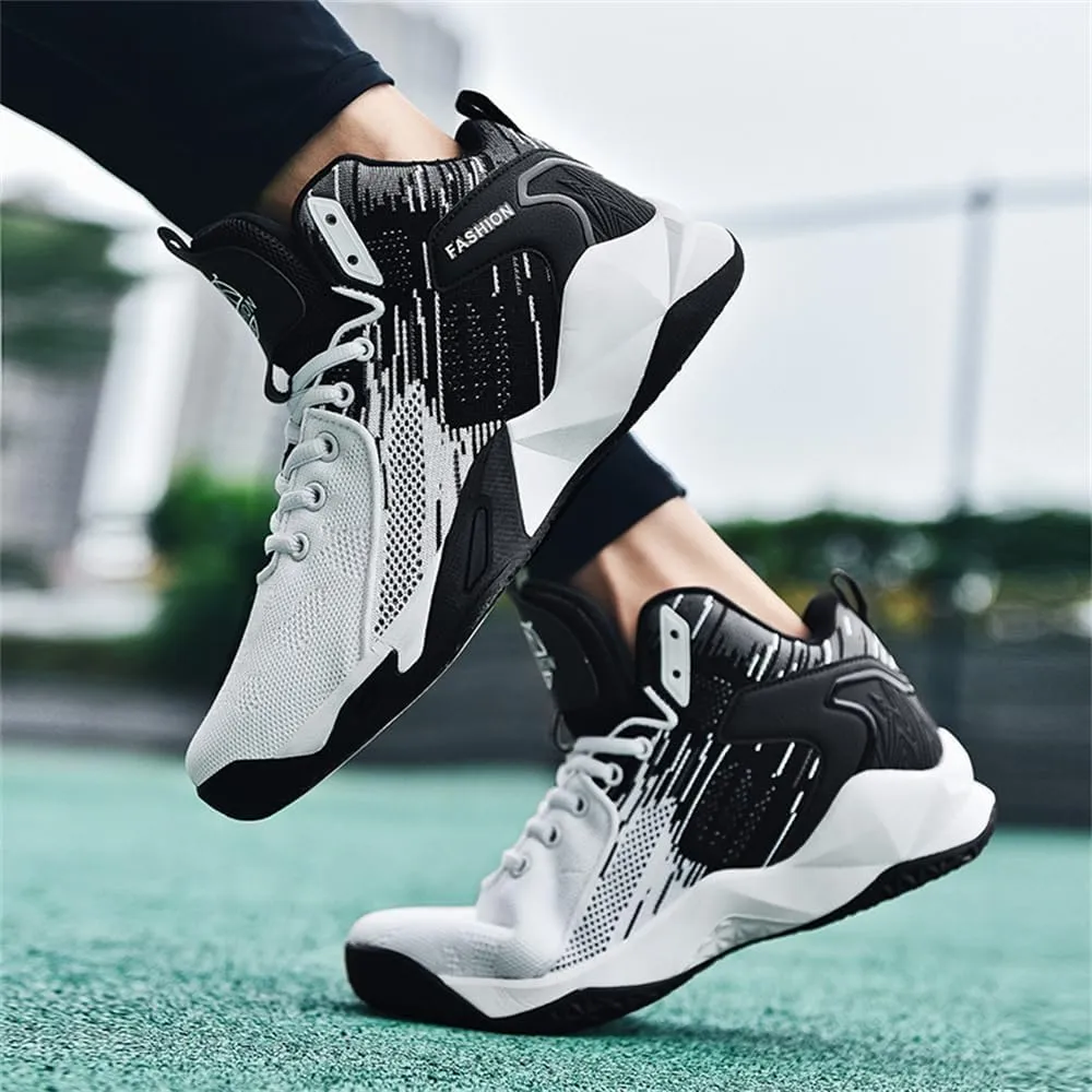 Men's High Top Impact-Absorbing Non-Slip Abrasion-Resistant Basketball Shoes Fashion Running Walking Sneakers Athletic Trainers