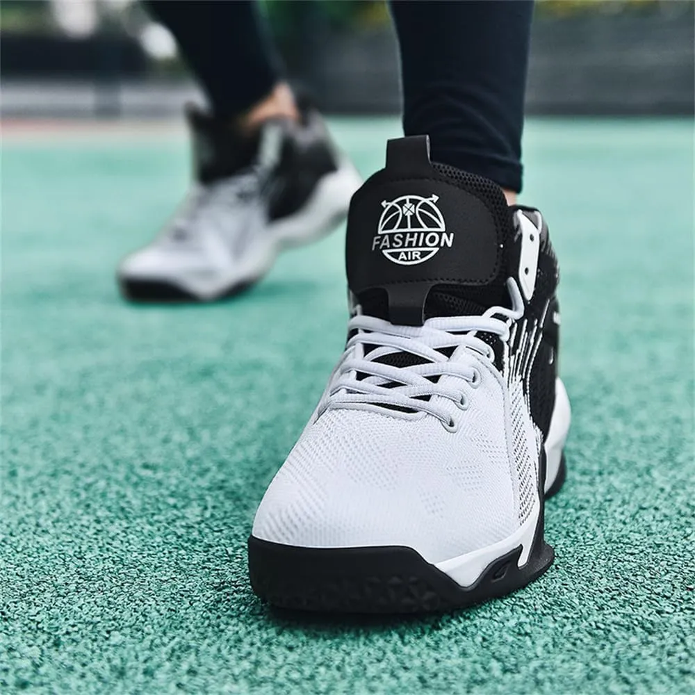 Men's High Top Impact-Absorbing Non-Slip Abrasion-Resistant Basketball Shoes Fashion Running Walking Sneakers Athletic Trainers