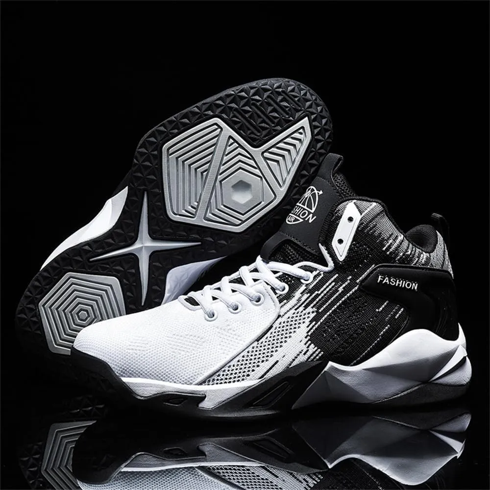 Men's High Top Impact-Absorbing Non-Slip Abrasion-Resistant Basketball Shoes Fashion Running Walking Sneakers Athletic Trainers