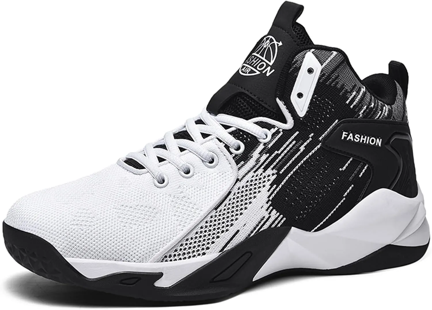 Men's High Top Impact-Absorbing Non-Slip Abrasion-Resistant Basketball Shoes Fashion Running Walking Sneakers Athletic Trainers