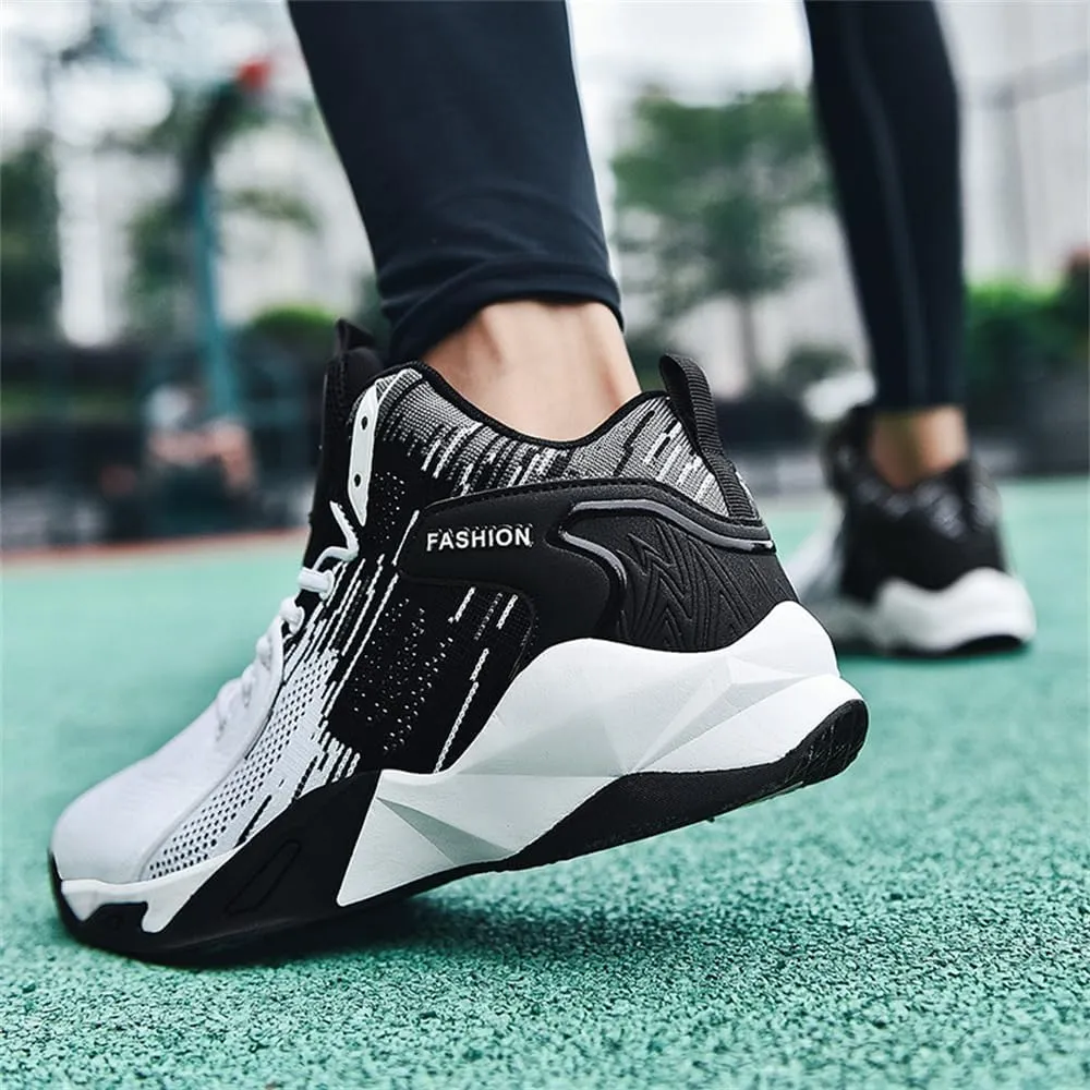 Men's High Top Impact-Absorbing Non-Slip Abrasion-Resistant Basketball Shoes Fashion Running Walking Sneakers Athletic Trainers