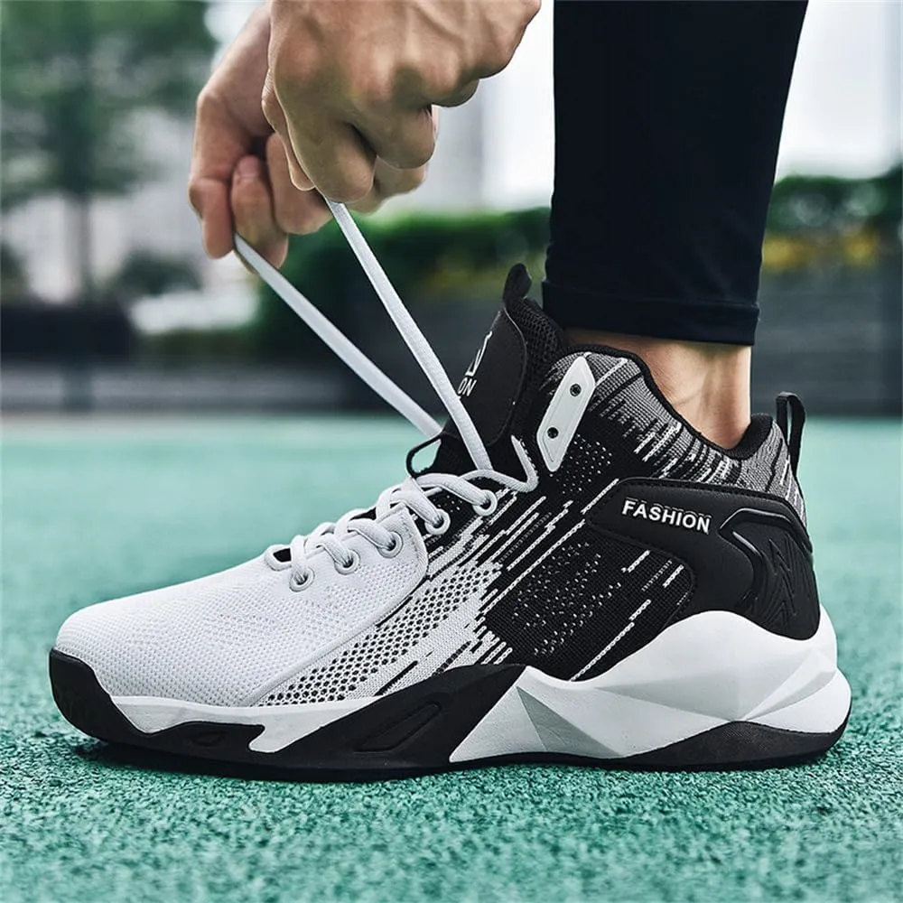 Men's High Top Impact-Absorbing Non-Slip Abrasion-Resistant Basketball Shoes Fashion Running Walking Sneakers Athletic Trainers