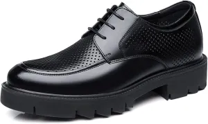 Men’s Leather Fashion Dress Comfortable Breathable Low Top Lace Up Casual Shoes Business Oxford Shoes Classic Modern Formal Leather Shoes Casual Loafers