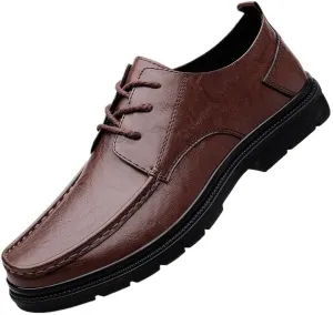 Men's Leather Oxford Dress Shoes Anti-Slip Low Top Non Slip Prom Prom Wedding Breathable Leather Oxford Business Shoes