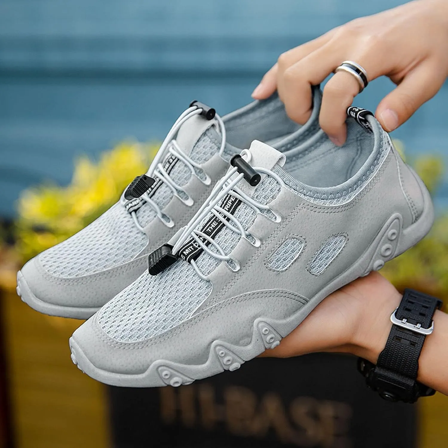 Mens Lightweight Minimalist Shoes Recovery Air Athletic Running Tennis Shoe Arch Support Walking Shoes for Men