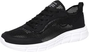 Men's Lightweight Non Slip Barefoot Shoes Comfortable Breathable Lace Up Sneaker Arch Support Plantar Fasciitis