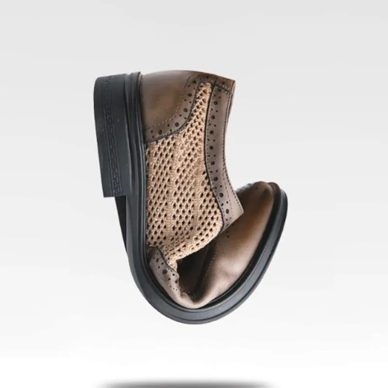 Men's Mesh Oxfords Comfortable Breathable Lightweight Dress Shoes Casual Work Office Comfortable Business Shoes