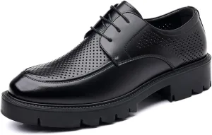 Mens Oxford Shoes Fashion Lace Up Breathable Comfortable Leather Shoes Formal Business Wedding Dress Shoes for Men Classic Modern Shoes Casual Loafers