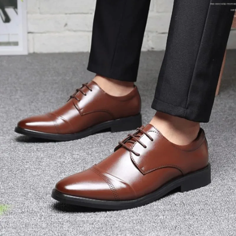 Mens Sneaker Low Top Lace Up Pointed Toe Casual Oxford Shoes Men's Comfort Hand Formal Derby Shoes