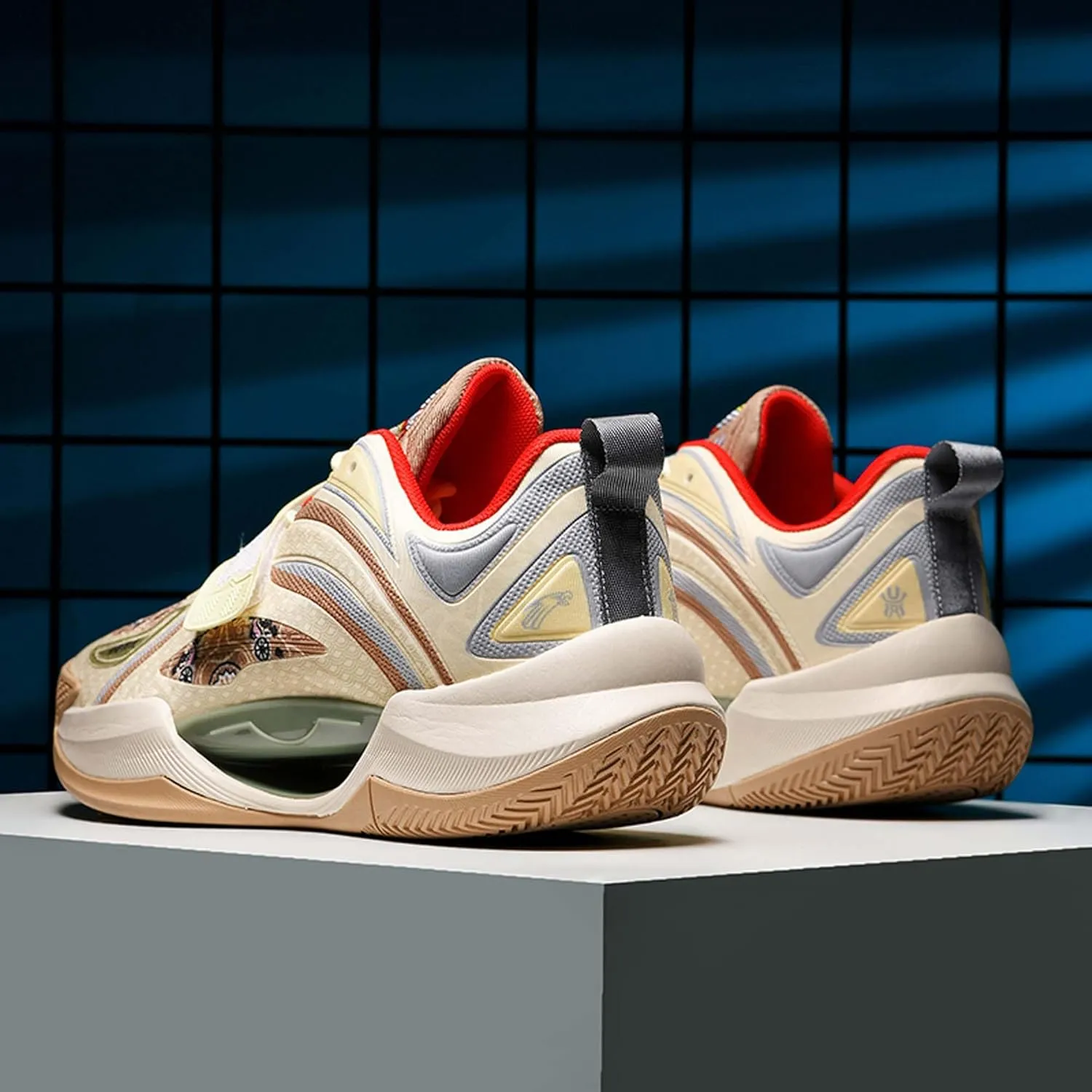 Neutral Fluorescent Basketball Shoes Fashion High Top Sneakers Breathable Anti-Slip Running Trainers Lightweight Breathable Outdoor Fitness Walking Jogging Shoes