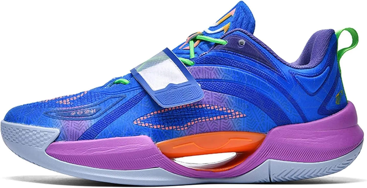 Neutral Fluorescent Basketball Shoes Fashion High Top Sneakers Breathable Anti-Slip Running Trainers Lightweight Breathable Outdoor Fitness Walking Jogging Shoes
