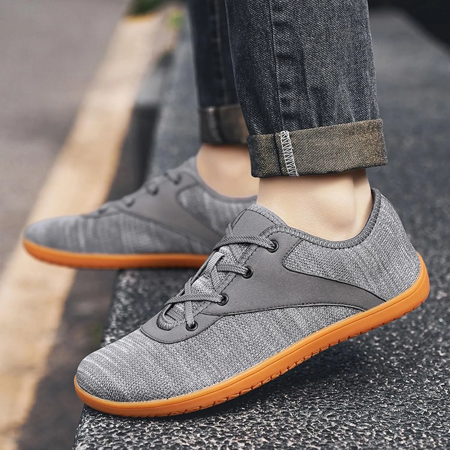Non Slip Work Sport Shoes for Men Comfortable Breathable Lightweight Tennis Shoe Arch Support Plantar Fasciitis