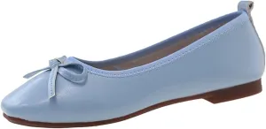 Nude Ballet Flats for Women Square Toe Ballerina Flat Dress Shoes with Bow Knot Comfortable Slip On Foldable Shoes