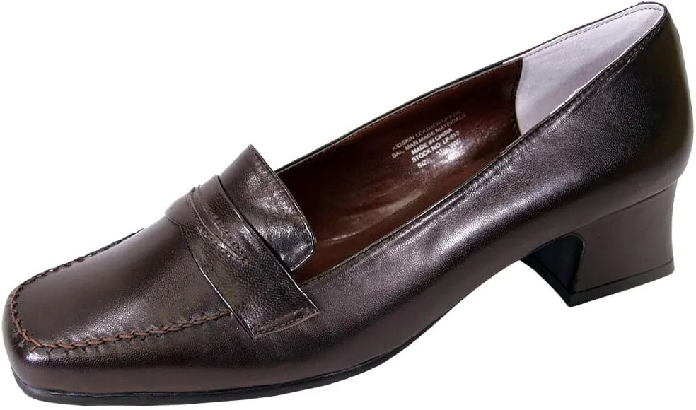 Peerage Ida Women's Wide Width Classic Comfort Leather Loafers