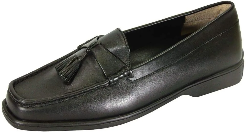 Peerage Sonya Women's Wide Width Moccasin Design Comfort Leather Loafers