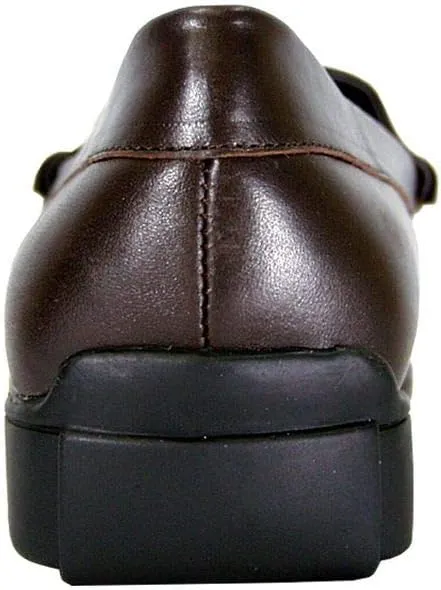 Peerage Sonya Women's Wide Width Moccasin Design Comfort Leather Loafers