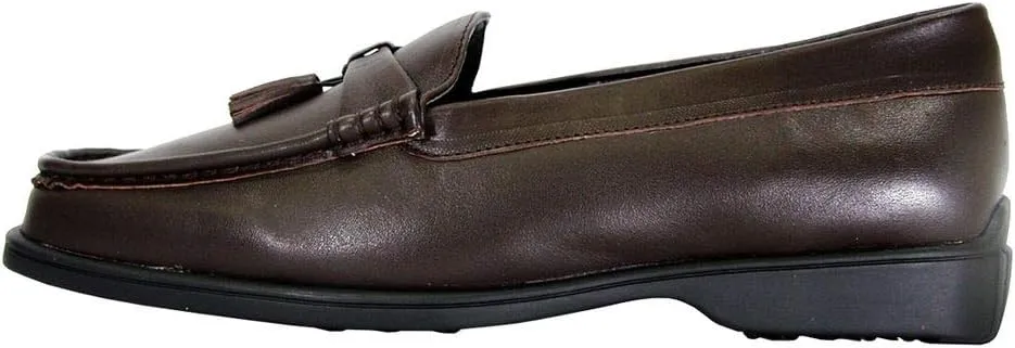 Peerage Sonya Women's Wide Width Moccasin Design Comfort Leather Loafers
