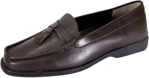 Peerage Sonya Women's Wide Width Moccasin Design Comfort Leather Loafers