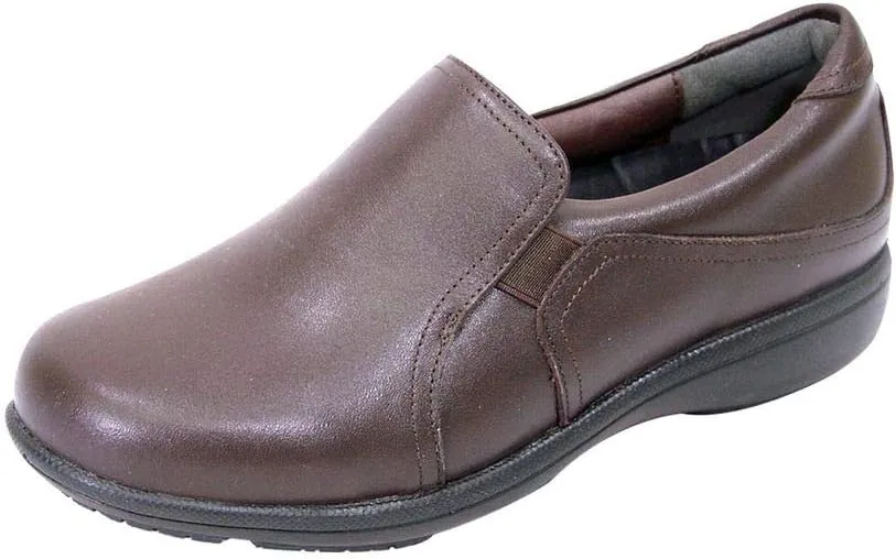 Peerage Therese Women Wide Width Comfort Leather Loafers