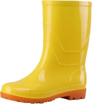 Rain Boots for Women Garden Waterproof Mid Calf Rain Boot Fashion Rainboots Comfortable Insole Light Shoes Anti-slipping