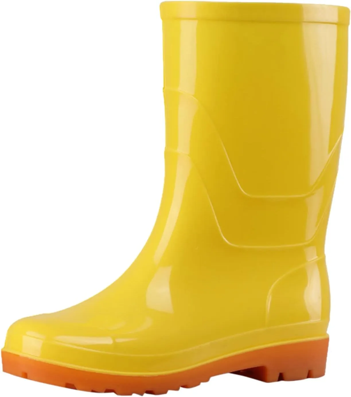 Rain Boots for Women Garden Waterproof Mid Calf Rain Boot Fashion Rainboots Comfortable Insole Light Shoes Anti-slipping