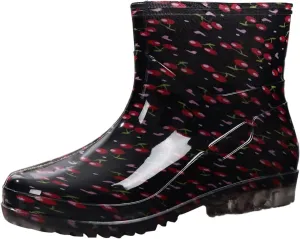 Rain Boots for Women Rain Boot Mid Calf Waterproof Garden Fashion Rainboots Light Anti-slipping Comfortable Insole Shoes