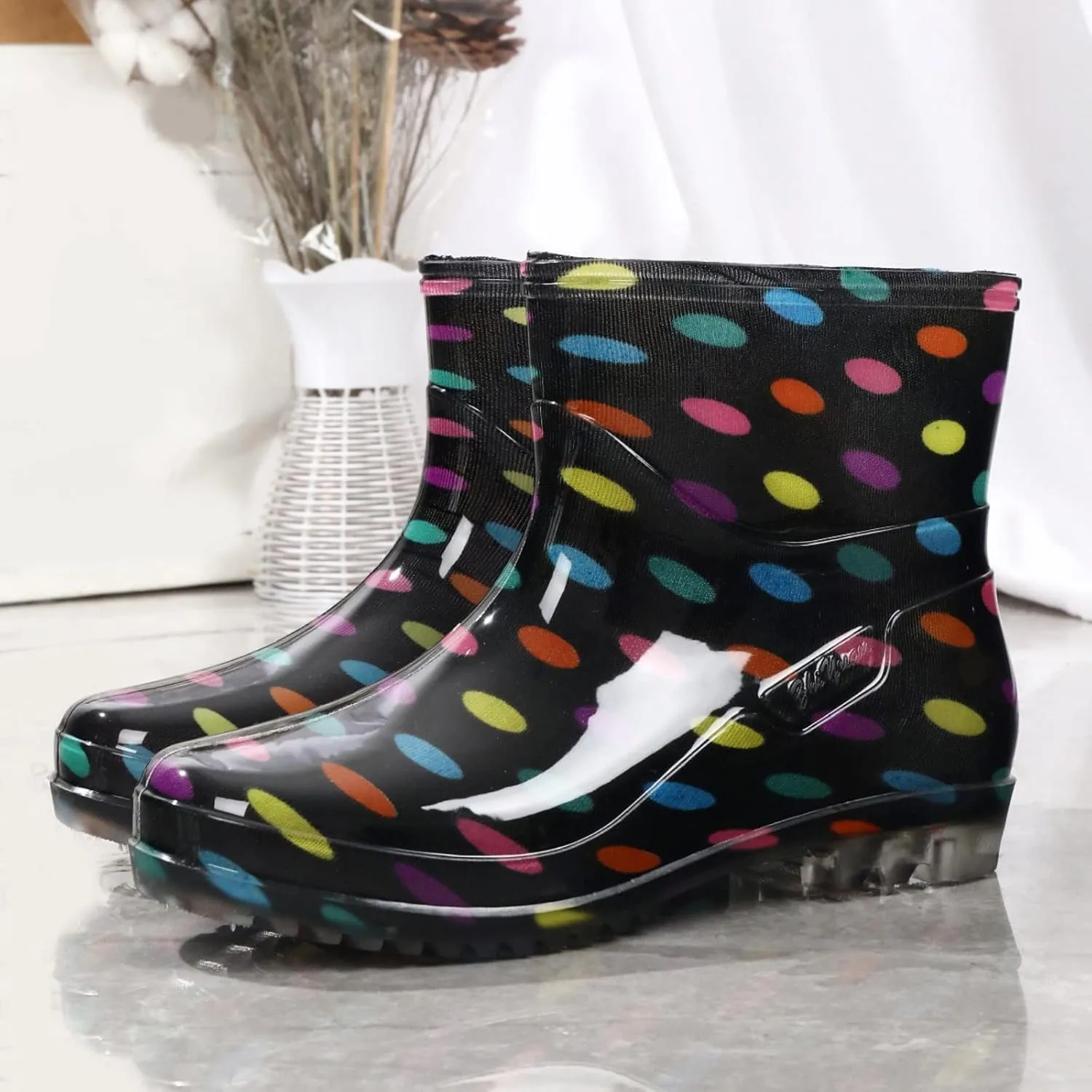 Rain Boots for Women Rain Boot Mid Calf Waterproof Garden Fashion Rainboots Light Anti-slipping Comfortable Insole Shoes