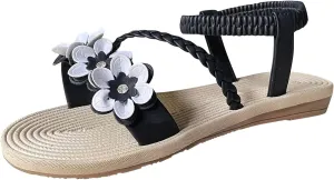 Sandals Breathable Women's Roman Outdoor Diamond Fashion Leisure Shoes Casual Women's Bling Flat Sandals for