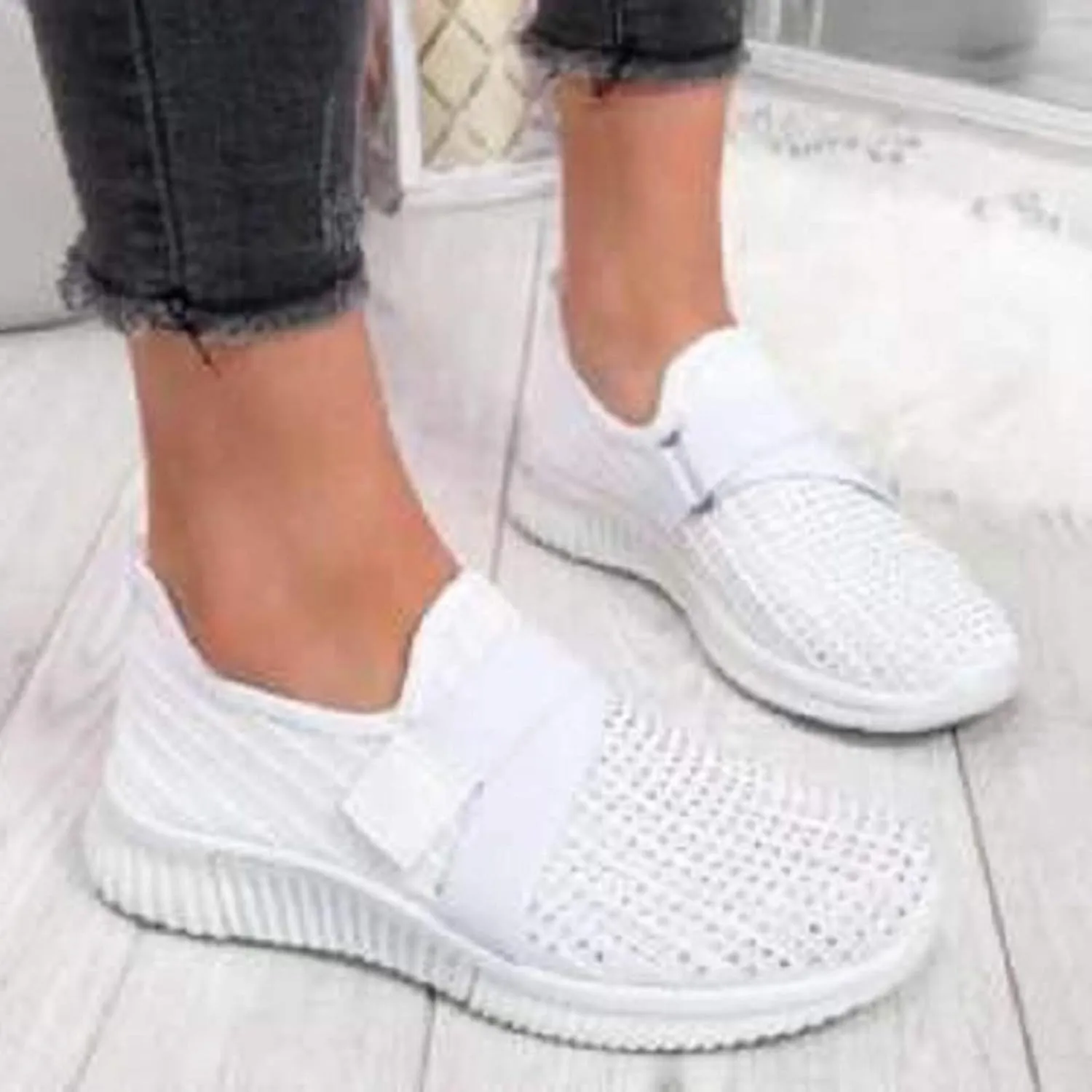 SBGMoSJ 8.5 Wide Womens Running Sneakers Walking Shoes Women Wide Width Size 9 W 8.5 Wide Womens Sneakers Running Casual Wedge Sneakers for Women Comfortable Dressy Zapatos Confortables para Mujer