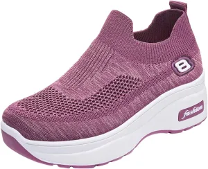 SBGMoSJ High Heel Wedge Sneakers for Women Size 11 Walking Shoes Women Wide Nursing Shoes Women Comfortable Women Shoes Sneakers 10.5 Women Orthopedic Sneakers Wide