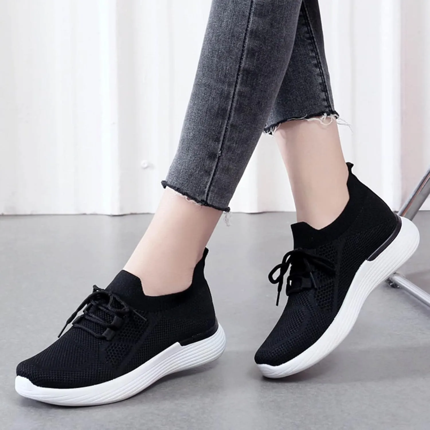 SBGMoSJ Womens Walking Sneakers Size 10 Wide Women Orthopedic Sneakers Walking Womens Casual Shoes Slip Ons Mule Women's Sneakers Wide Width Comfortable Walking Shoes Women Slip On