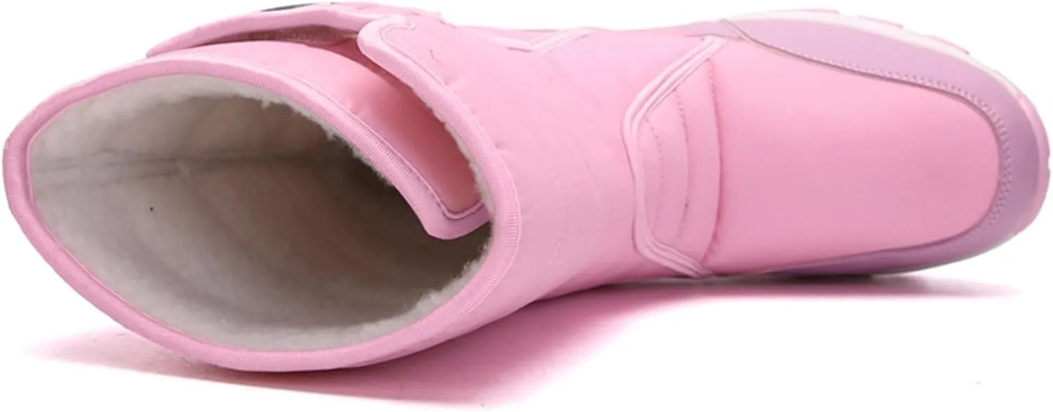 Slip On Snow Boots For Women Waterproof Winter Boots Wide Width Warm Boots Ski Boots Hiking Boots Mid Calf Boots