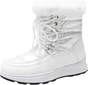 Slip On Snow Boots For Women Waterproof Winter Boots Wide Width Warm Boots Ski Boots Hiking Boots Mid Calf Boots