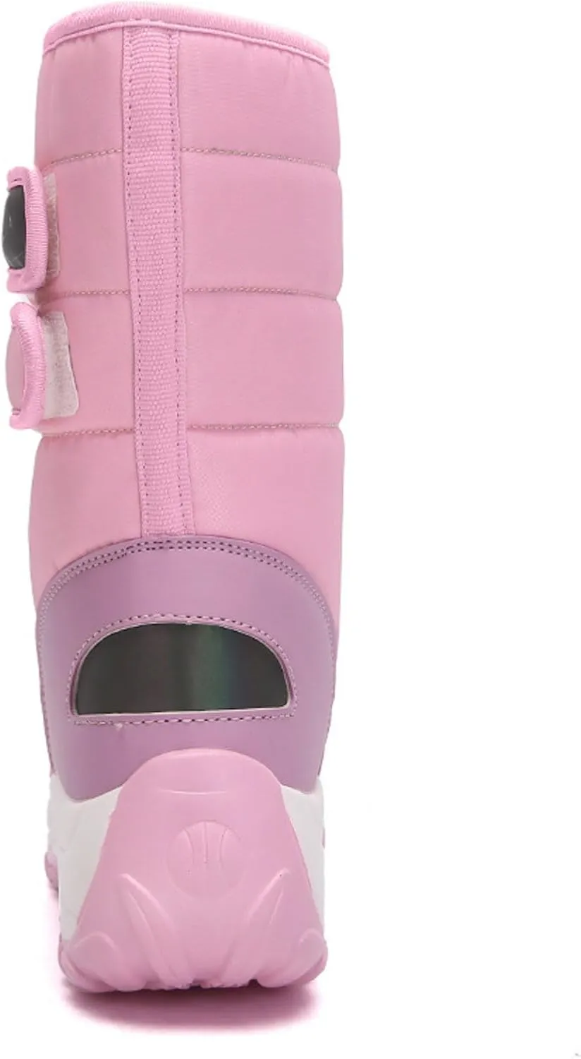 Slip On Snow Boots For Women Waterproof Winter Boots Wide Width Warm Boots Ski Boots Hiking Boots Mid Calf Boots
