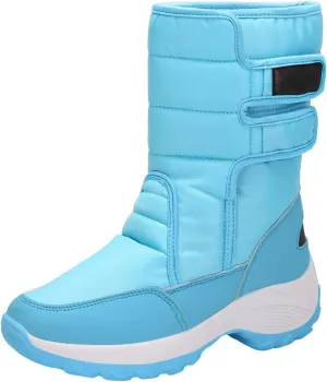 Slip On Snow Boots For Women Waterproof Winter Boots Wide Width Warm Boots Ski Boots Hiking Boots Mid Calf Boots
