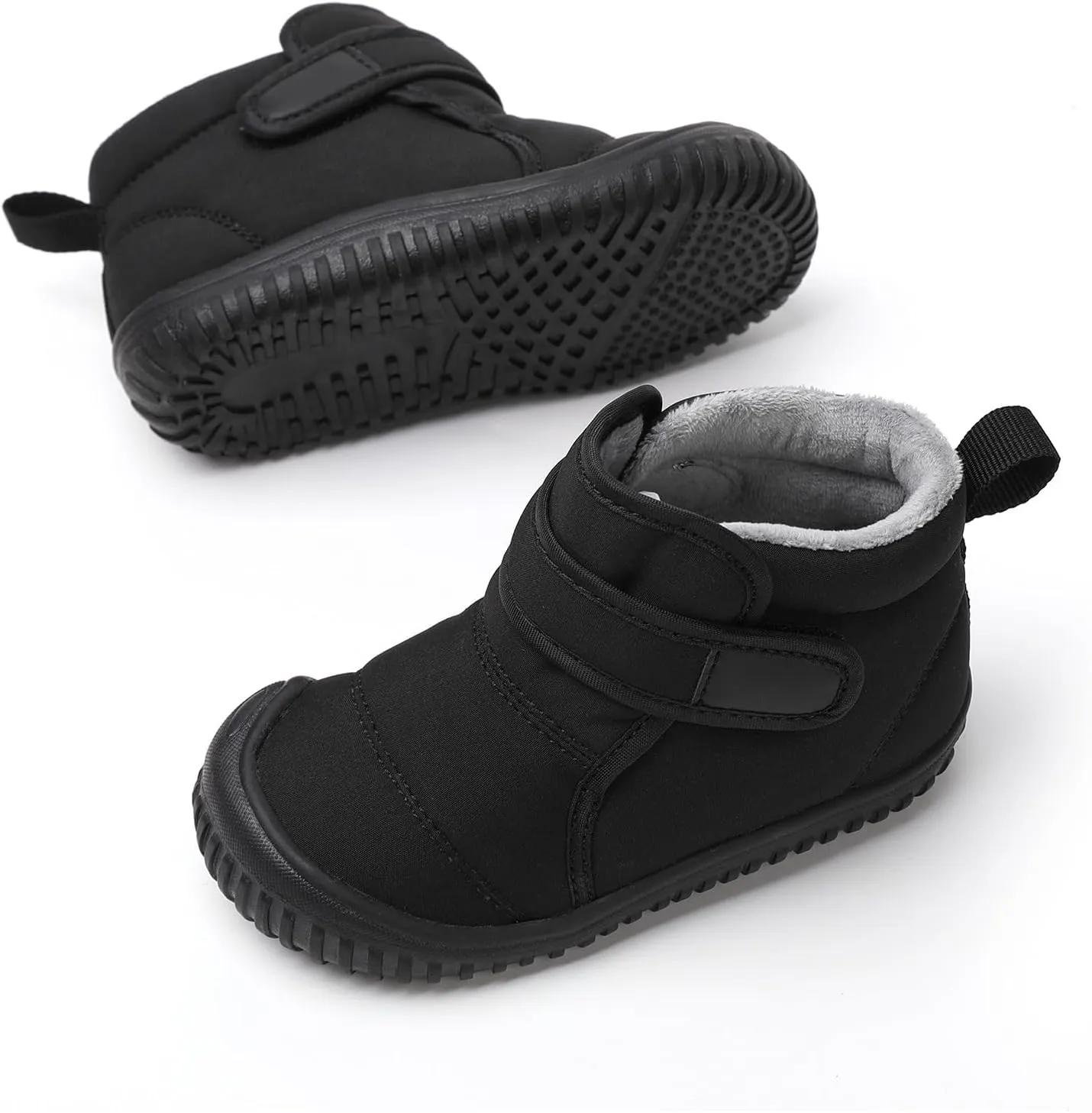 Snow Boots for Kids Insulated Snow Boot Boys Girls Ankle Booties Kids Boots Outdoor Winter Boots with Hook and Loop