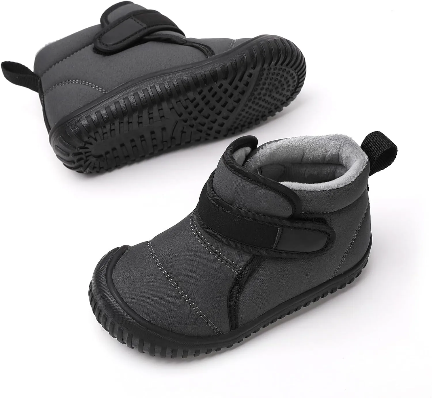 Snow Boots for Kids Insulated Snow Boot Boys Girls Ankle Booties Kids Boots Outdoor Winter Boots with Hook and Loop